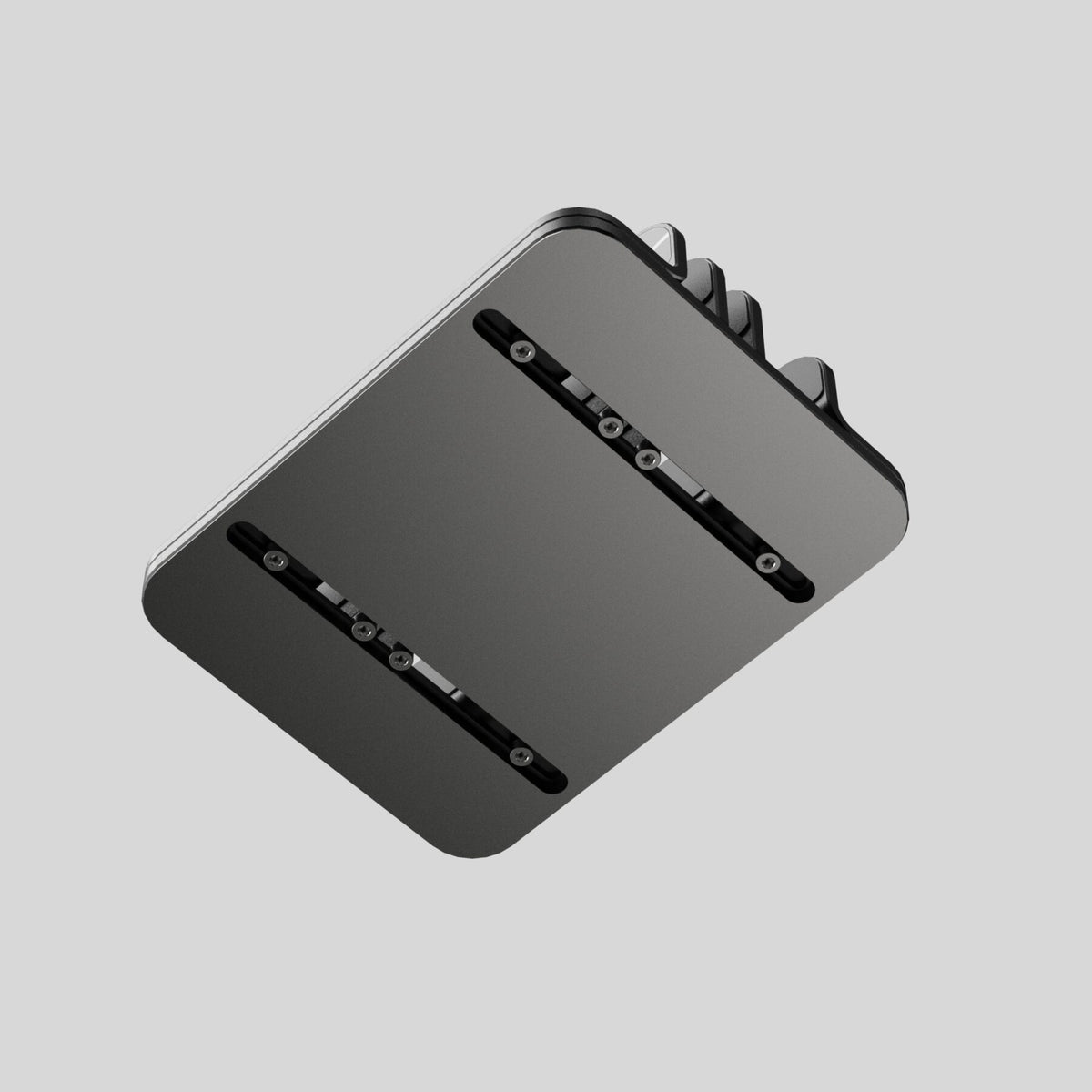 Slate Fusion Stand aus Black Rock Schiefer für MacBook und iPad, Ansicht von schräg oben