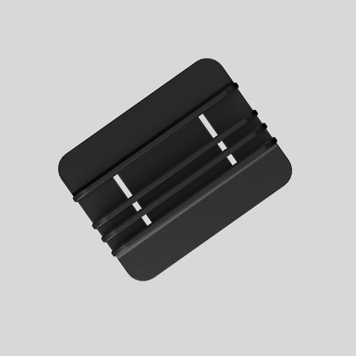 Slate Fusion Stand en pizarra Black Rock para MacBook e iPad, vista superior de la placa de piedra