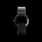 Montre ROXXLYN Marble Watch à cadran Nero Marquina et bracelet milanais noir, bracelet milanais et son fermoir