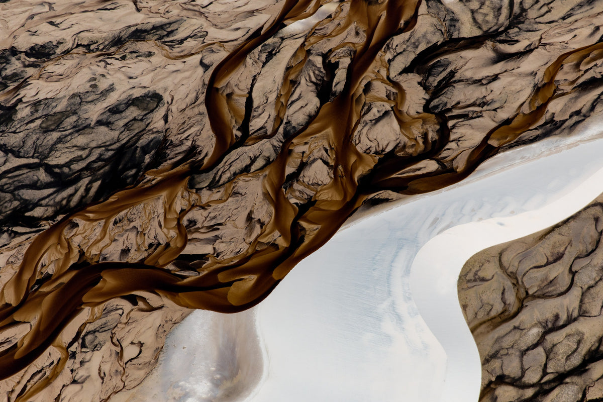 Sand and water, from above