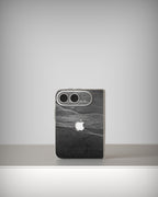 iPhone Duo with the Slate Skin Black Rock – back in genuine slate, front view