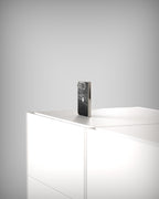 iPhone Duo with the Slate Skin Black Rock on a white sideboard