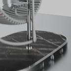 Vision Pro Stand Nero Marquina – base de mármol con carga