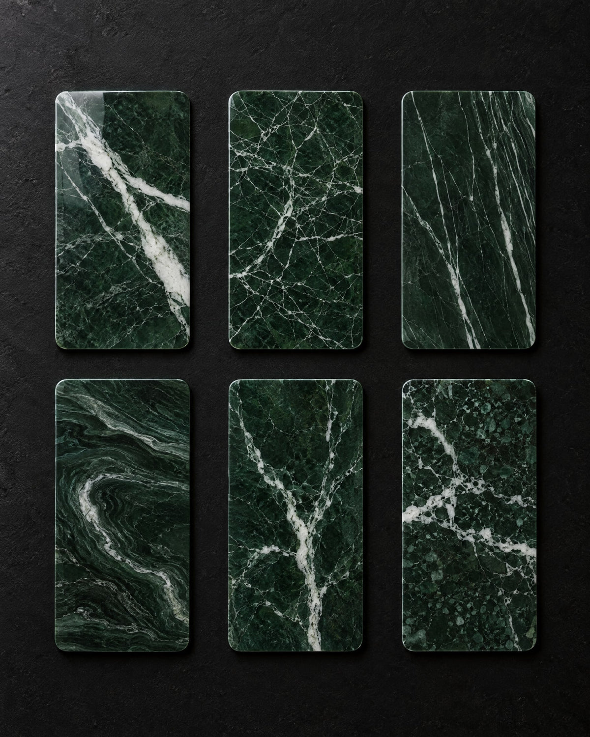 Sechs Veneers, sechs Adern