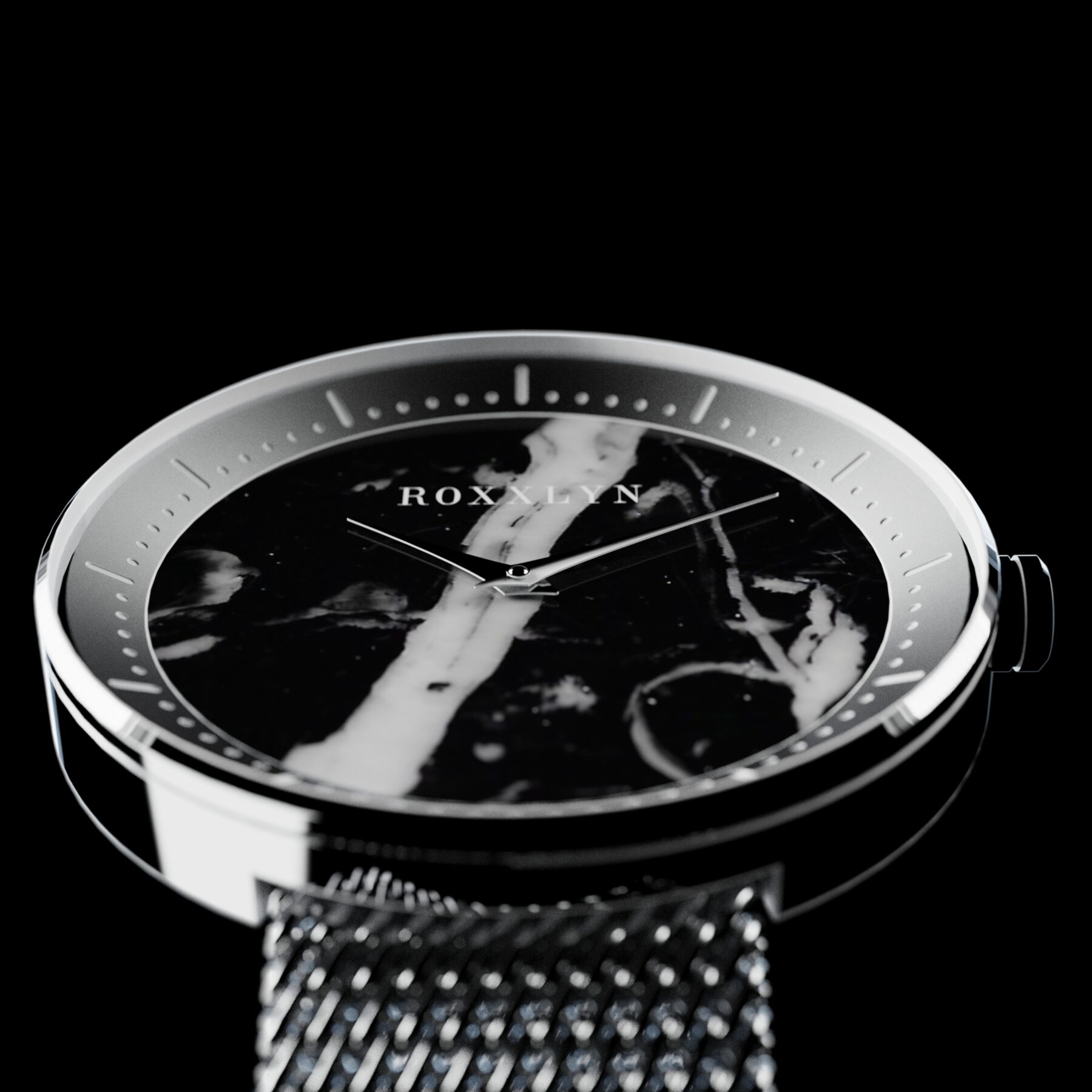Marble Watch - Nero Marquina - Silver Metal - 画像 (5)